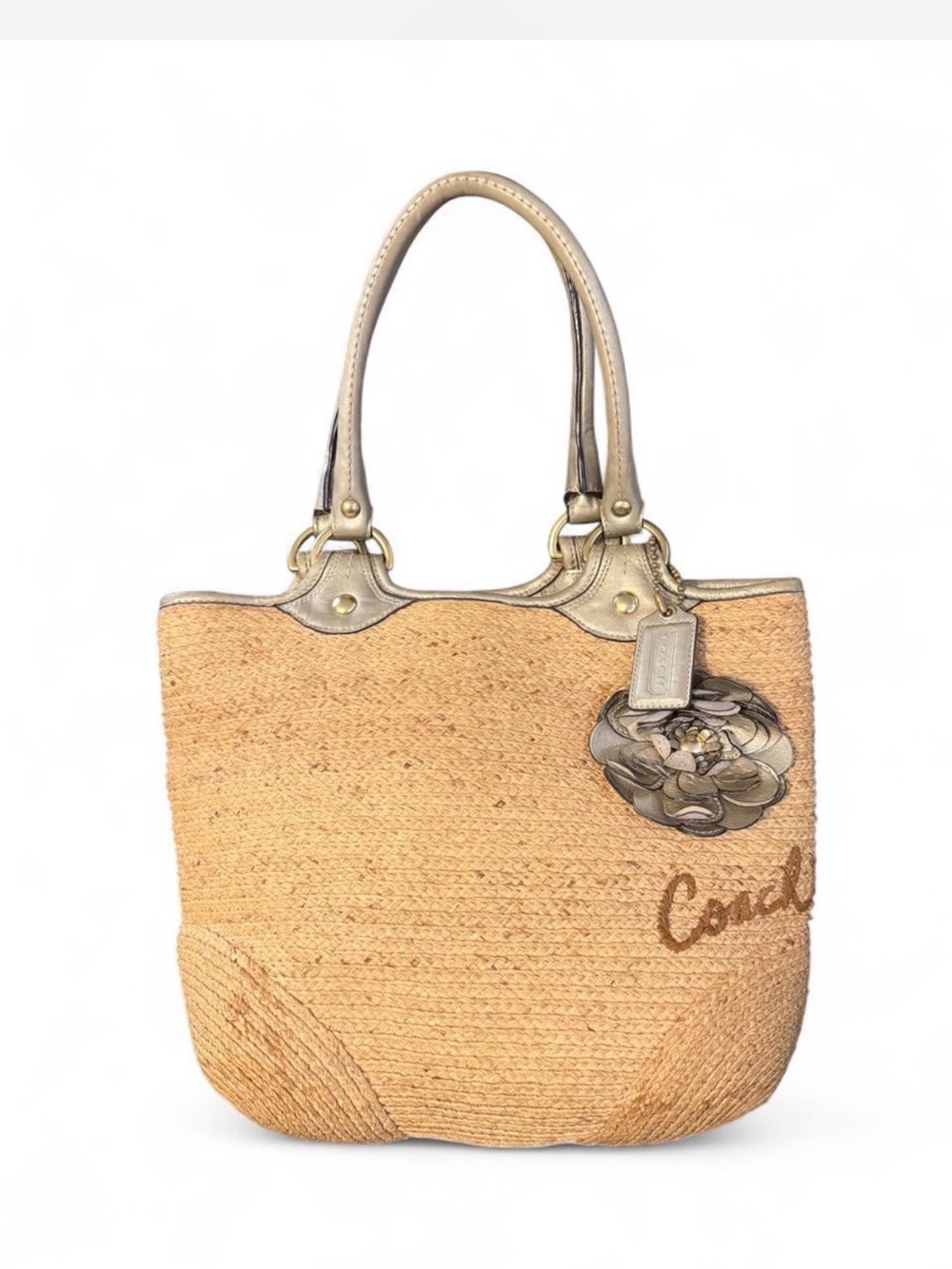 Coach Bleecker Straw Tote